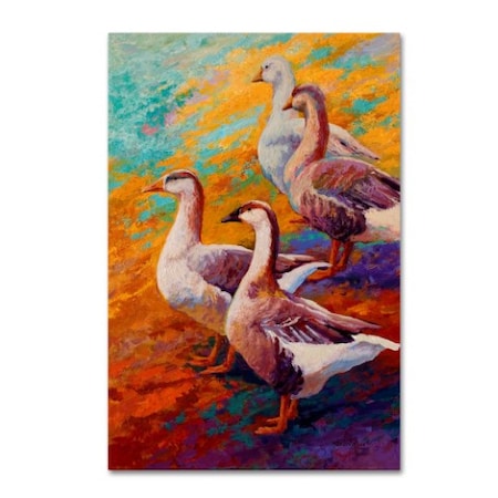 Marion Rose 'Gaggle Of 2' Canvas Art,12x19